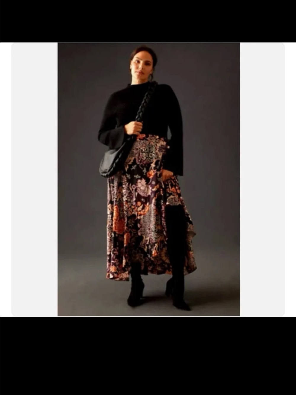Anthropologie Maeve Ruffled True Wrap Floral Flowy Maxi Skirt size Medium - Picture 5 of 12